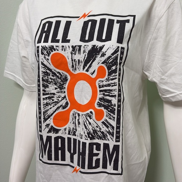 Orange Theory Fitness OTF All Out Mayhem White Tee Shirt - Picture 2 of 4